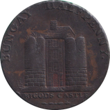 1794 HALFPENNY TOKEN BUNGAY CASTLE