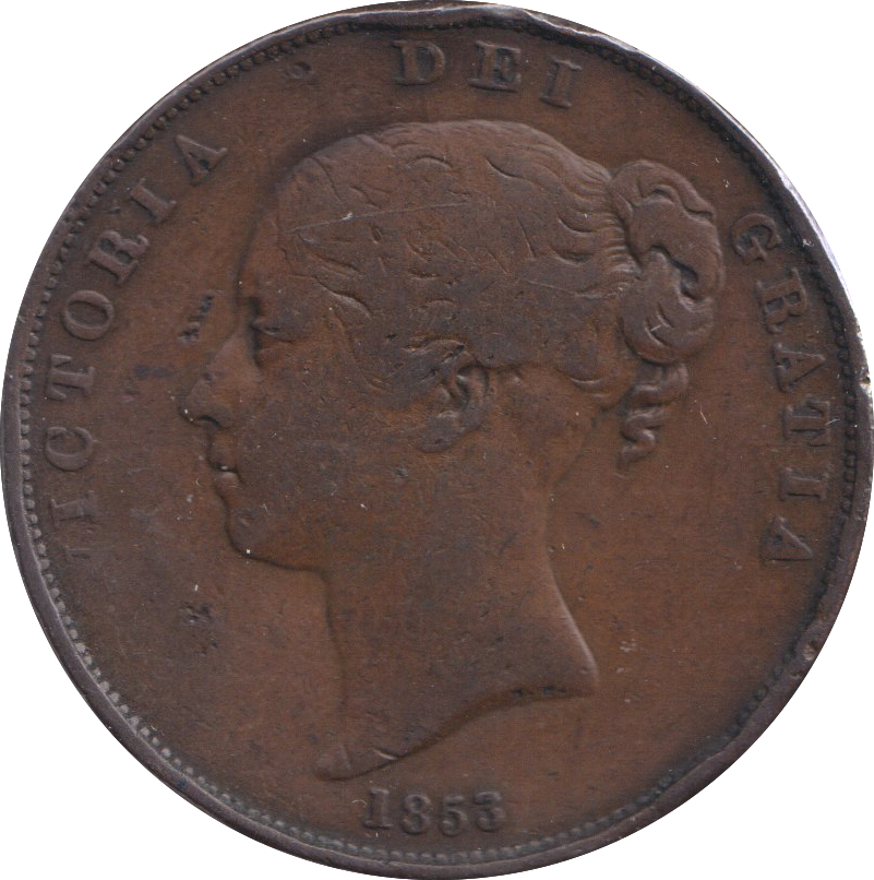 1853 PENNY ( VF )