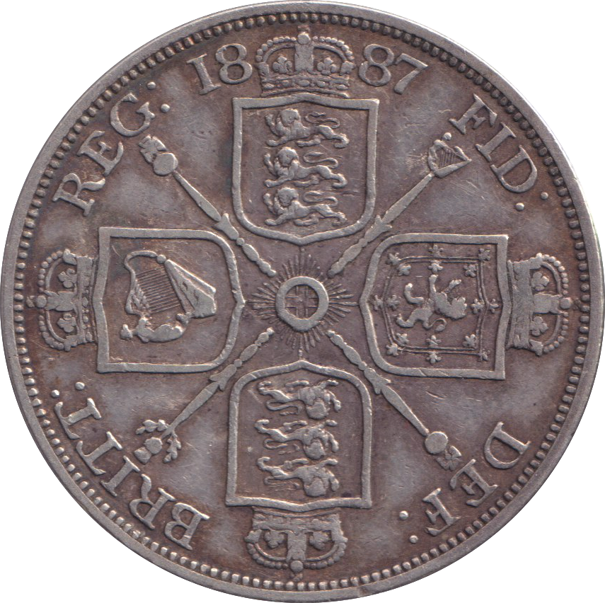 1887 DOUBLE FLORIN ( GF )