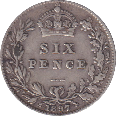 1897 SIXPENCE (GF)