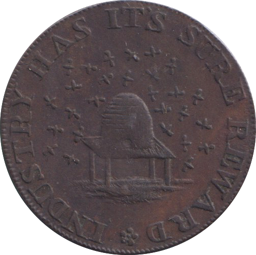 1794 FARTHING TOKEN SIR ISAAC NEWTON