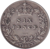 1897 SIXPENCE (GF)