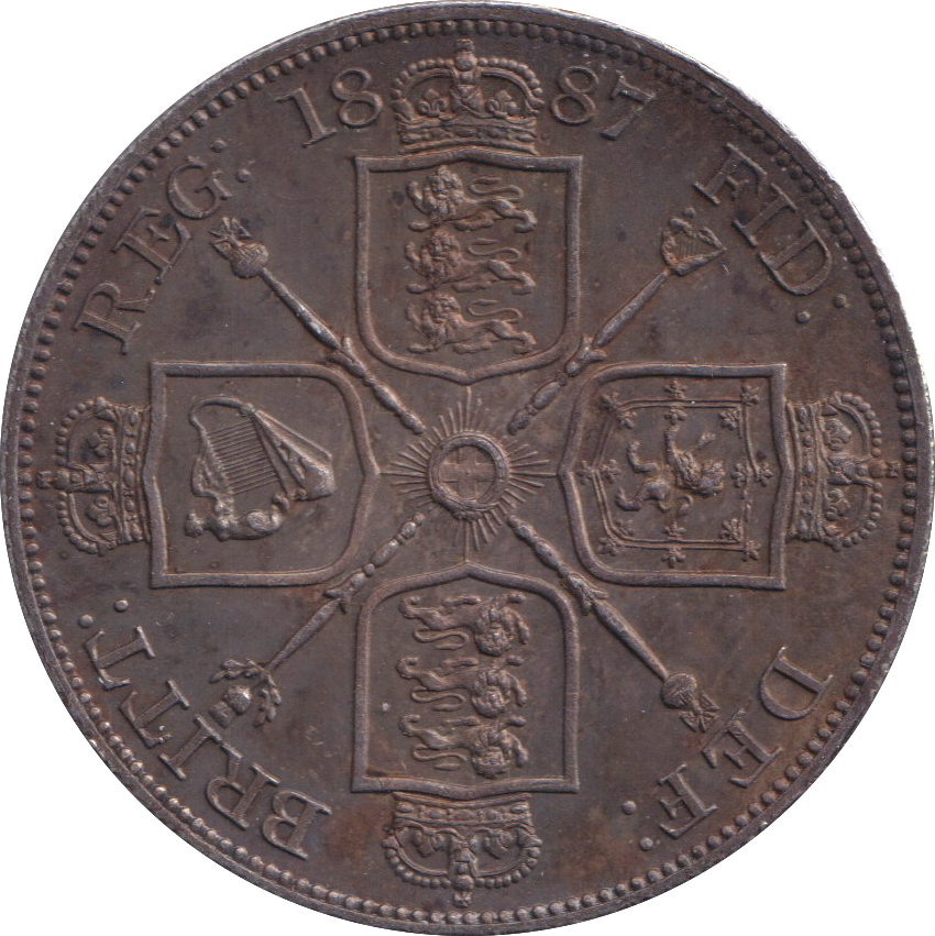 1887 DOUBLE FLORIN ( AUNC )