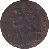 1794 FARTHING TOKEN SIR ISAAC NEWTON