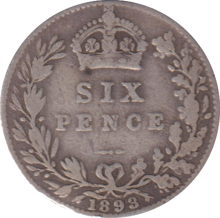 1893 SIXPENCE (FINE)