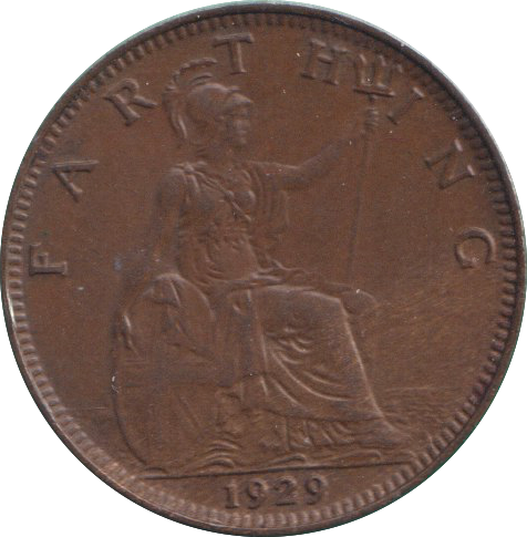 1929 FARTHING ( EF )