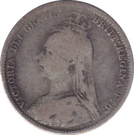 1891 SIXPENCE (FINE)