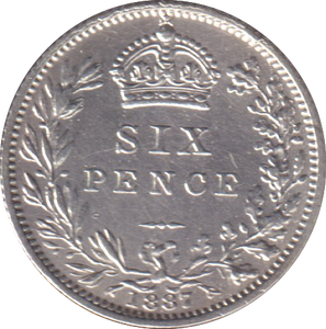 1887 SIXPENCE (EF)