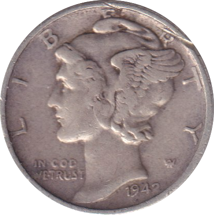 1942 DIME USA