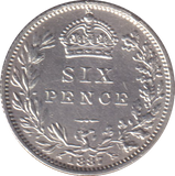 1887 SIXPENCE (EF)