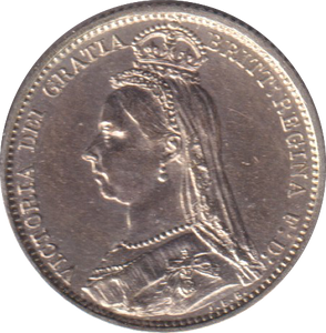 1887 SIXPENCE (EF)