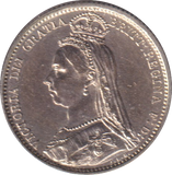 1887 SIXPENCE (EF)