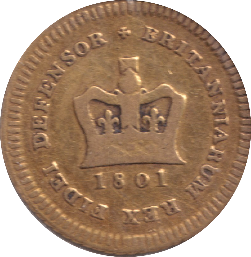 1801 GOLD THIRD GUINEA ( FINE )