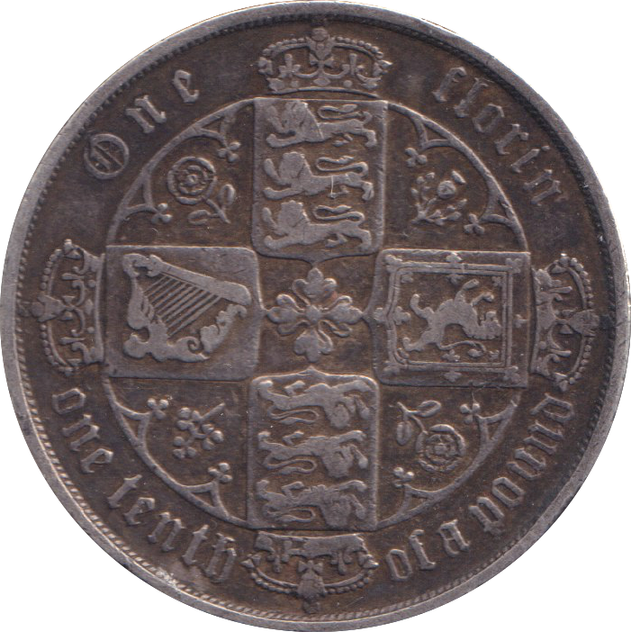 1875 FLORIN ( VF )
