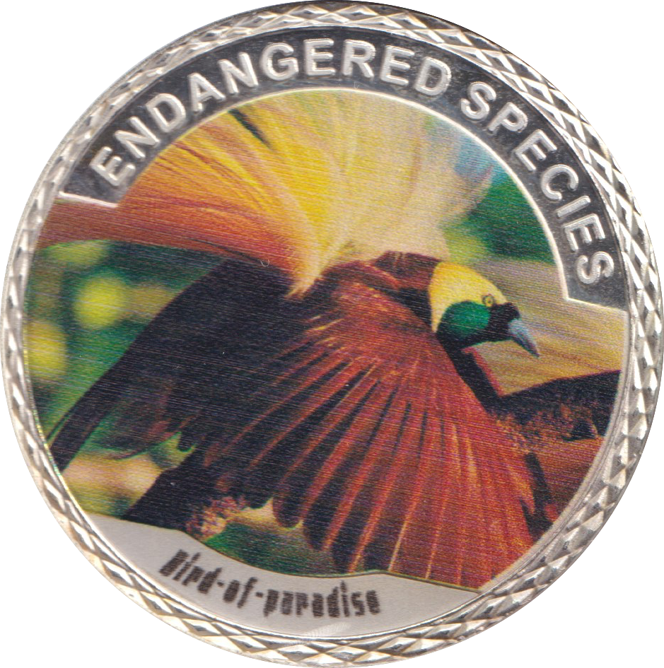 2016 100$ ENDANGERED SPECIES PARADISE BIRD MEDALLION WORLD ANIMAL PROTECTION