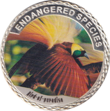 2016 100$ ENDANGERED SPECIES PARADISE BIRD MEDALLION WORLD ANIMAL PROTECTION