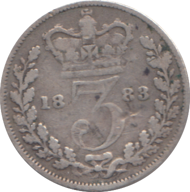 1883 THREEPENCE ( FINE )
