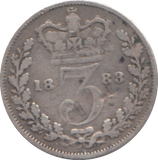 1883 THREEPENCE ( FINE )