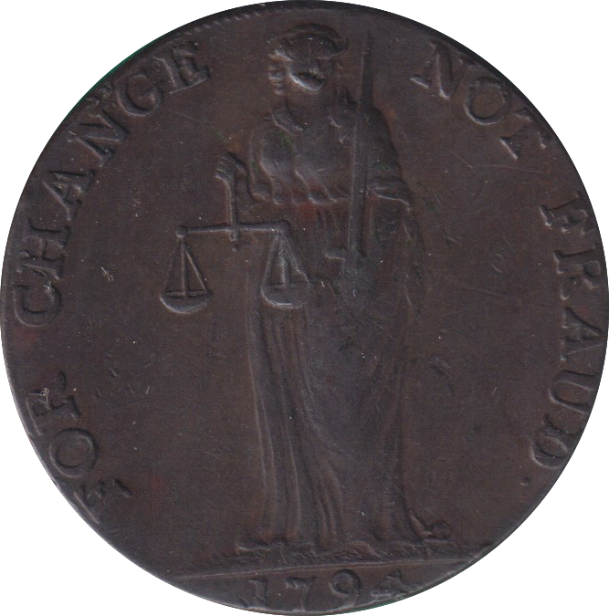1794 HALFPENNY TOKEN BUNGAY CASTLE