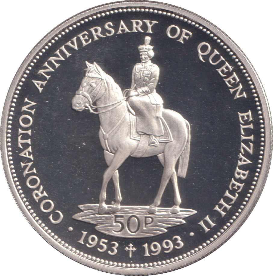 1993 SILVER PROOF FIFTY PENCE FALKLAND ISLANDS