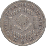 1941 SILVER SIX PENCE SOUTH AFRICA