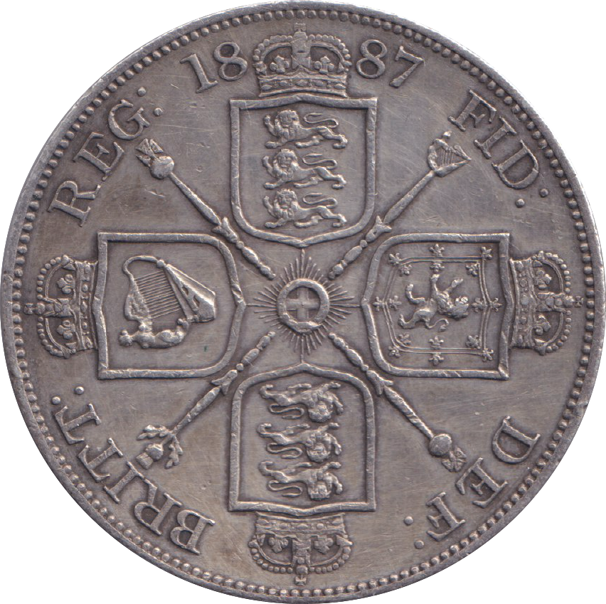 1887 DOUBLE FLORIN ( GVF )