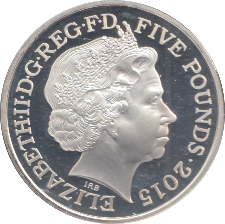 2015 SILVER PROOF FIVE POUNDS CHURCHILL