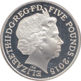2015 SILVER PROOF FIVE POUNDS CHURCHILL