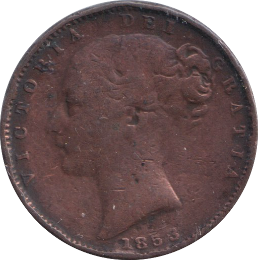 1853 FARTHING ( FINE )