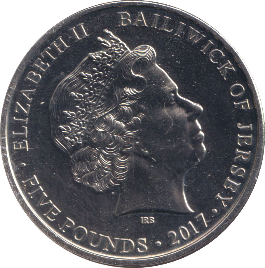 2017 FIVE POUND WE WILL REMEMBER THEM BAILIWICK OF JERSEY ( BU )