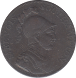 1791 SOUTHAMPTON HALFPENNY TOKEN