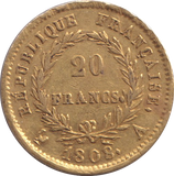 1808 GOLD 20 FRANCS FRANCE