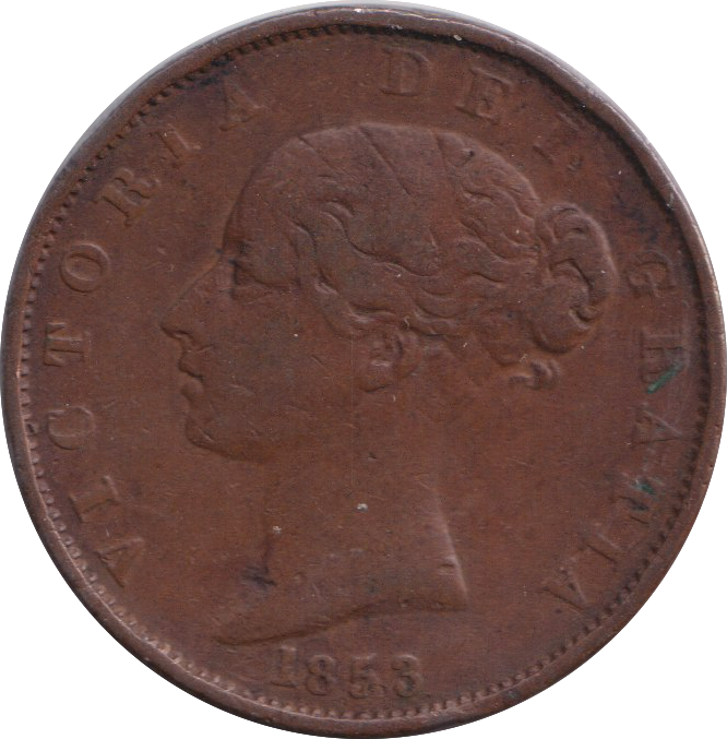 1853 HALFPENNY ( GF )