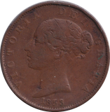 1853 HALFPENNY ( GF )
