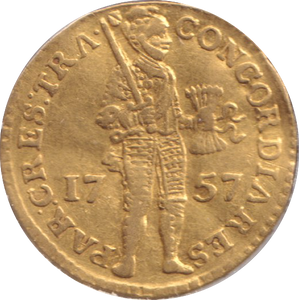 1757 GOLD DUCAT NETHERLANDS