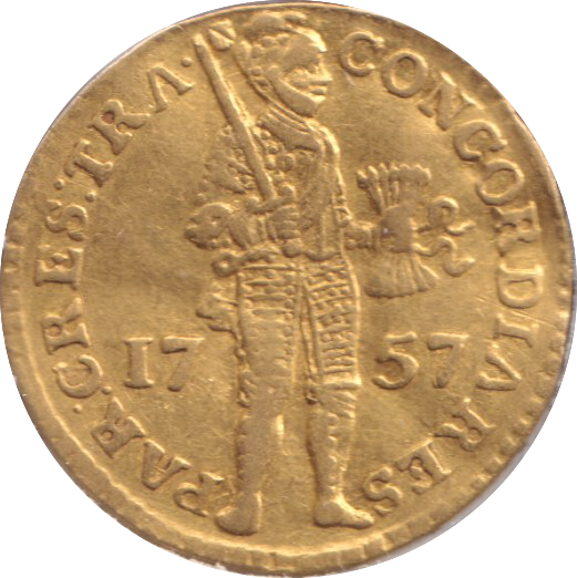 1757 GOLD DUCAT NETHERLANDS