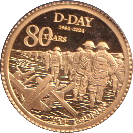 2024 GOLD PROOF FIVE POUND ALDERNEY