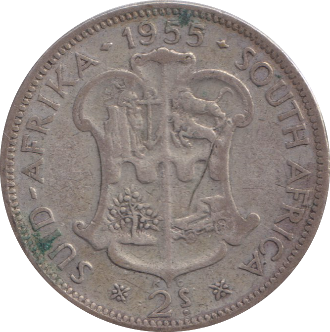 1955 SOUTH AFRICA TWO SHILLINGS