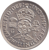 1937 TWO SHILLINGS ( UNC )