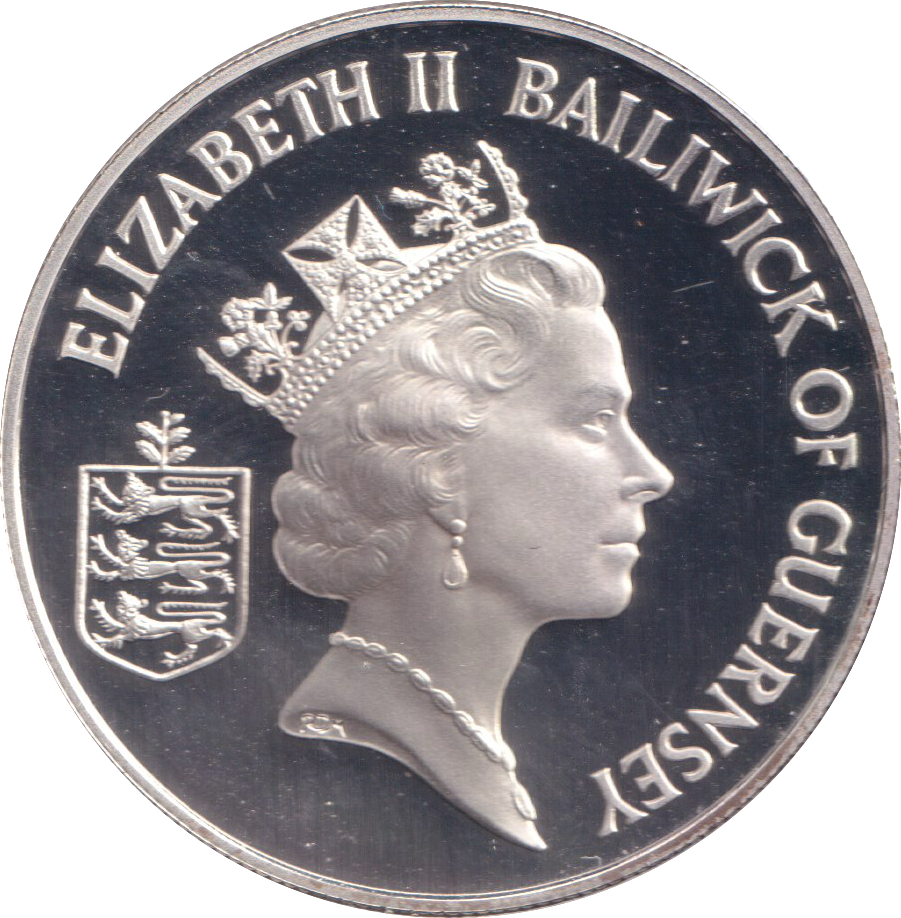 1994 SILVER PROOF TWO POUNDS ANNIVERSARY NORMANDY BAILIWICK OF GUERNSEY