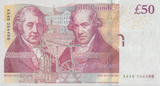 FIFTY POUNDS BANKNOTE SALMON AA01 REF £50-23 ( AUNC )