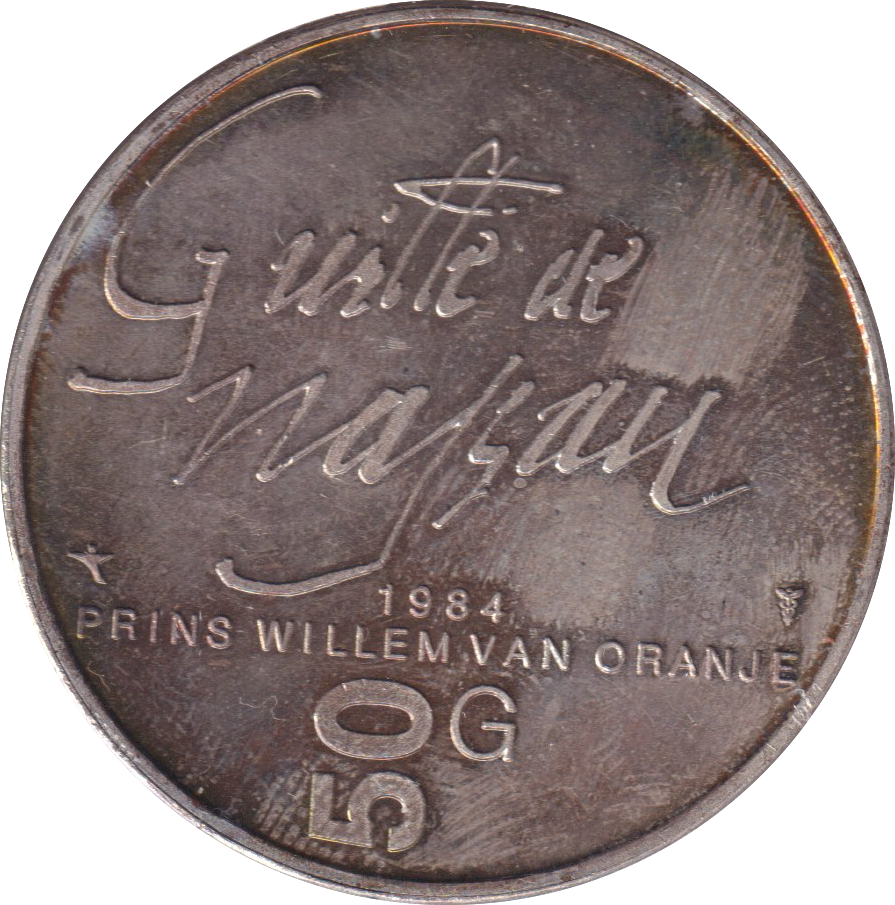 1984 SILVER 50 GULDEN NETHERLANDS