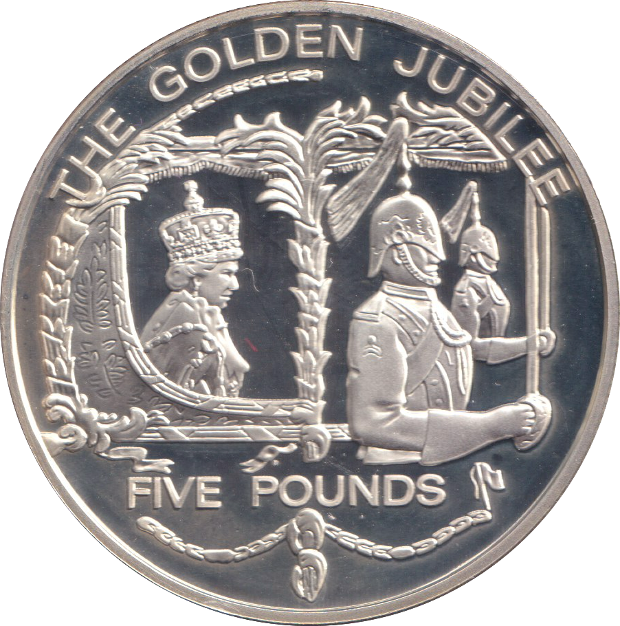 2002 SILVER PROOF FIVE POUNDS GUERNSEY