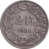 1906 2 FRANC SWITZERLAND