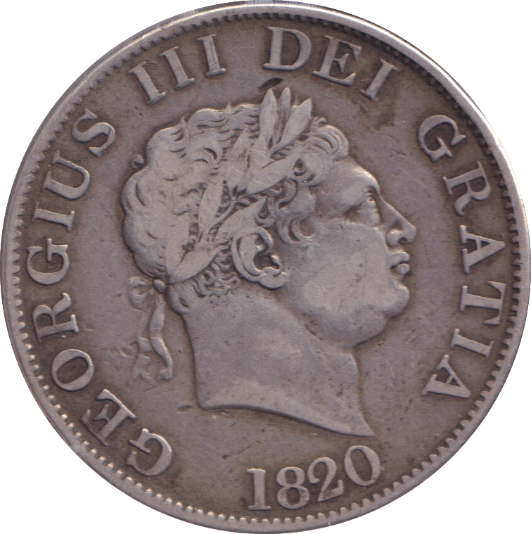 1820 HALFCROWN ( VF )