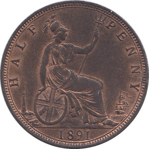 1891 HALFPENNY ( EF )