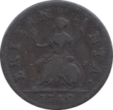 1749 FARTHING ( FINE )