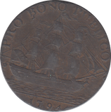 1791 HULL HALFPENNY TOKEN