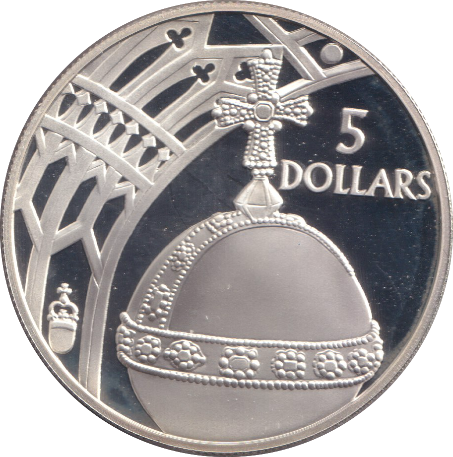 2002 SILVER PROOF FIVE DOLLAR SOLOMON ISLANDS