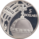 2002 SILVER PROOF FIVE DOLLAR SOLOMON ISLANDS